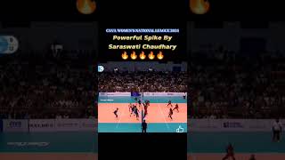 Powerful Spike By Saraswati Chaudhary Nepali Vs Iran VolleyBall Lovers [upl. by Avat]