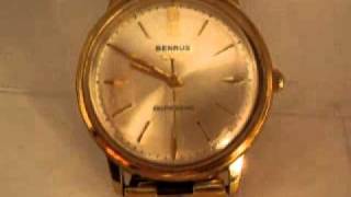 RELOJ BENRUS 25 JOYAS PLACADO EN ORO Benrus 25 jewels automatic gold filld watch [upl. by Ashlan]