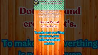 quotPaying Attention to Detail Dot the Is Cross the Ts Explained Simplyquot englishtips [upl. by Llenel]