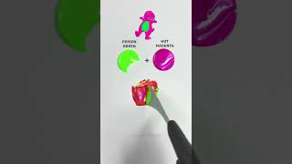 Green vs Magenta Color Mixing colormixing [upl. by Jesher]