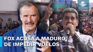 Impiden a Vicente Fox viajar a Venezuela para ser observador en elecciones [upl. by Janith]