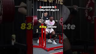 825kg Russel Orhii 3375kg squat is set to break Jesse Norris’s record powerlifting squat sports [upl. by Baillieu]