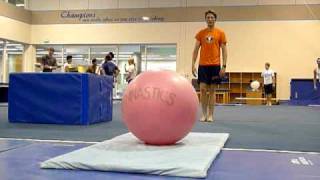 Exercise ball backflip [upl. by Cadmar]