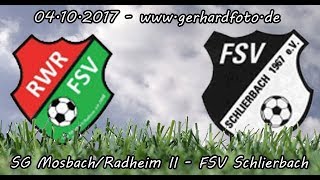 04102017  SG MosbachRadheim II vs FSV Schlierbach [upl. by Nallid370]