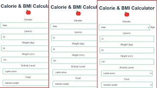 CREATING A CALORIE CALCULATOR IN HTML CSS AND JAVASCRIPT [upl. by Corabella]