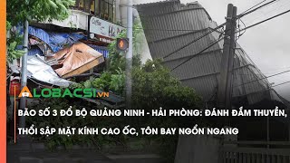 Bão đánh đắm thuyền thổi sập mặt kính cao ốc tôn bay ngổn ngang [upl. by Luht]