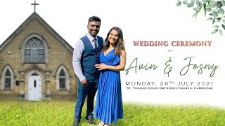 Avin amp Josny  Wedding  CambridgeUK  26072021 [upl. by Eanaj]