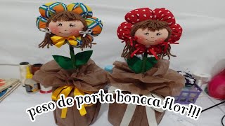 passoapasso de um lindo peso de porta boneca flor [upl. by Nibor41]