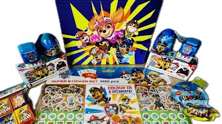 Paw Patrol Unboxing Toy Egg Sticker ASMR Review [upl. by Gonzales723]