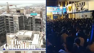 Protesters clash with police in Iran as tensions rise [upl. by Ased]