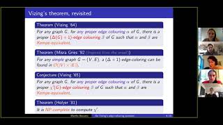Marthe Bonamy—On Vizings edge colouring question [upl. by Nnyluqcaj878]
