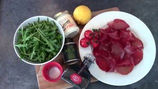 Bresaola Appetisers  With pecorino cheese and rocket salad [upl. by Ethelbert]