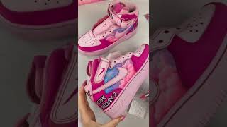 Woman is customizing Air Force 1 shoes for Nicki Minaj [upl. by Foskett]