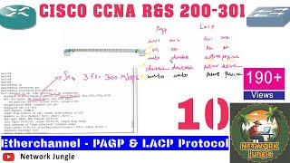 NJ CCNA RampS 200301  Lab 10  Etherchannel Configuration  Port Channel  LACP amp PAGP Protocol [upl. by Sirromed]