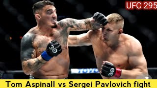 Tom Aspinall vs Sergei Pavlovich full fight Aspinall knocked out Sergei Pavlovich ufc295 [upl. by Desiree]