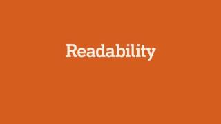 Readability amp Legibility [upl. by Eppesiug]