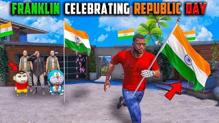 Franklin And Shinchan😂 Celebrating Republic Day🇮🇳 January 26 🔥 In GTA 5 😱 gta5 [upl. by Henning]