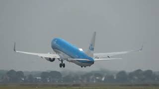 KLM B737 Takeoff Schiphol [upl. by Grewitz]