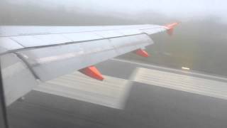 Easyjet plane making a hasty landing in thick fog at Jersey Airport [upl. by Oona771]