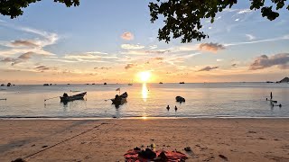 Timelapse sunset at Sairee Beach Koh Tao Thailand [upl. by Goulette10]