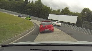 Clio 3 RS Cup vs Clio 3 RS traffic  Nordschleife 17082014 [upl. by Toddy]