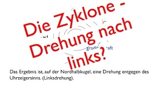 Dynamische Tiefdruckgebiete aka die Zyklone Drehung nach links [upl. by Nelleyram]