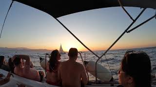 Living in Romania 130 Sunset cruise to Dia Island Heraklion [upl. by Marzi]