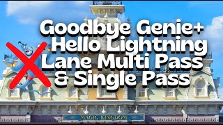 MAJOR CHANGES to Disney Genie System  New Multi Pass and Single Pass Replacement  Full Details [upl. by Kacerek]