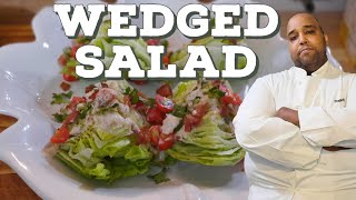 Wedged Salad Recipe with Ceasars Vinegarette  How to make a simple Wedge Salad [upl. by Hanan19]