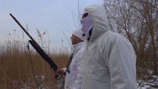 Specklebelly Goose Hunting in Bulgaria Mandra Lake 2013 [upl. by Boothe620]