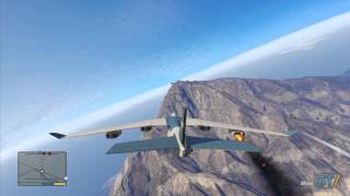 GTA V Cargo Plane Truck Jump Gameplay [upl. by Suivart]