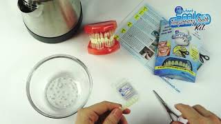 Instant Smile Temporary Tooth Kit  Instructional Fitting Video [upl. by Baudoin815]