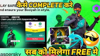 KASPERSKY X FREE FIRE MAX EVENT KAISE COMPLETE KAREN  HOW TO GET FREE NEW BUNDLE SKIN IN FREE FIRE [upl. by Swanhilda]