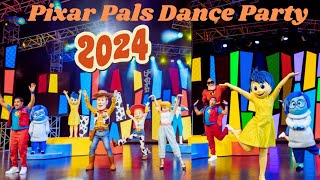 Disneyland Pixar Pals Dance Party 2024 Full Video  Mr Incredible Woody Inside out 2 Sadness Joy [upl. by Anne-Marie]