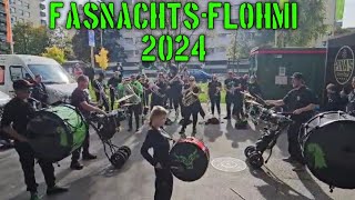 Uftritt am FasnachtsFlohmi Region Basel  Vollgas in Prattele🖤💚🎺🥁🥳 [upl. by Bury558]