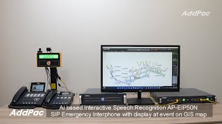 AI based Speech Recognition APEIP50N SIP Emergency Interphone with display at event on GIS map [upl. by Pollux]