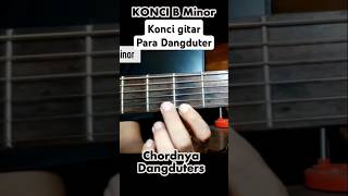 Belajar Gitar Chord B minor Koncinya Dangdut belajarkuncigitar kuncidasargitar [upl. by Aihsemak161]