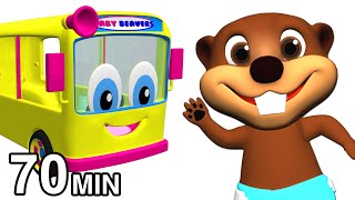 Wheels on the Bus Collection  Kids Nursery Rhymes  Childrens 3D Animation by Busy amp Baby Beavers [upl. by Naj]