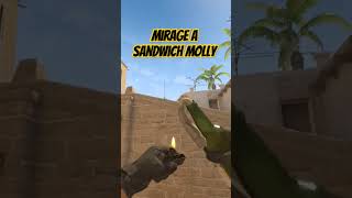 Mirage T Side  Sandwich Molly lineup 🔥 cs2 cs2molly cs2lineups [upl. by Africah]