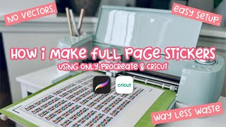 How To Make FULL Page of Stickers on Cricut with this Hack 🤯  Use the Entire Letter Sheet [upl. by Atilef560]