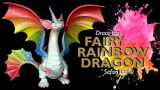 Safari Ltd ® Fairy Rainbow Dragon  Draco iris  Feen Regenbogen Drache  Review [upl. by Spearing]