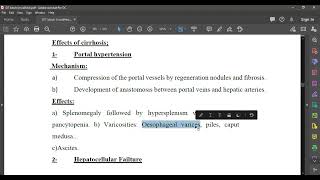 L86 PATHOLOGY Effects of cirrhosis [upl. by Chubb335]