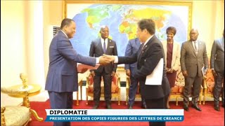 Présentation des copies figurées ds lettres de créance des nouveaux ambassadeurs accrédités au Congo [upl. by Eirised]