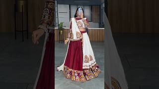 Maroon White Lehenga With Mirror Work✨latest trending chaniyacholi lehengacholi style fashion [upl. by Truda]