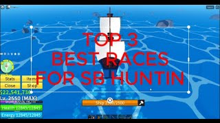 Top 3 best races for sea beast hunting Roblox blox fruits [upl. by Robinia772]