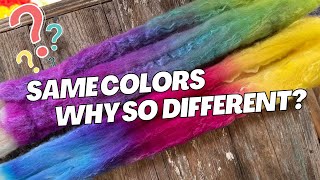 I dyed the fiber the same color why do they look so different You will be amazed Camaj Fiber Arts [upl. by Leakcim]