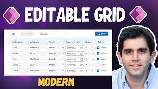 Power Apps Editable Grid using Gallery amp Modern Controls 2023 [upl. by Ydieh]