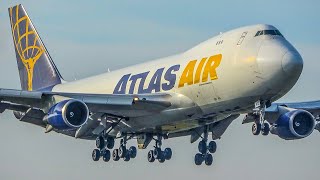 22 HEAVY TAKE OFFS and LANDINGS  Boeing 747 B777 A330F B737  LIEGE AIRPORT PLANESPOTTING [upl. by Eelarual623]