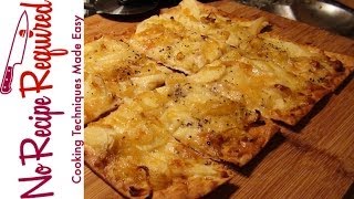 Apple Brie amp Onion Flatbread Pizza  NoRecipeRequiredcom [upl. by Ecyarg823]