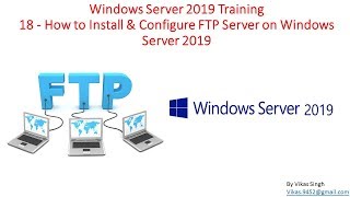 Windows Server 2019 Training 18  How to Install amp Configure FTP Server on Windows Server 2019 [upl. by Kelci]